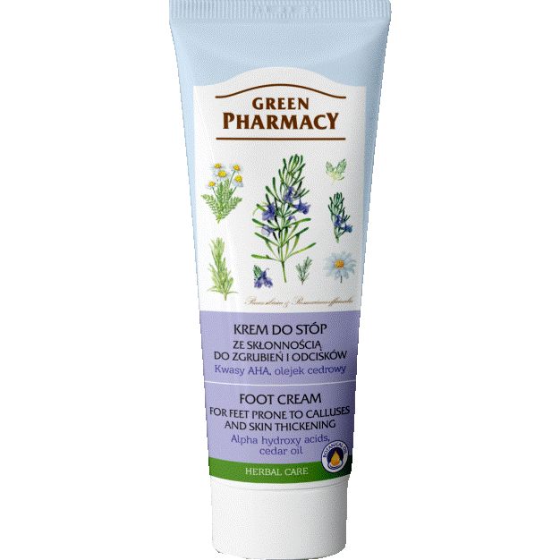 Foot cream against corns and protrusions alpha hydroxy acids cedar oil
